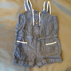 First Impressions Denim Blue Kids Romper